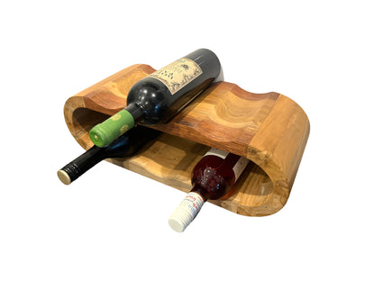 Acacia wood wine rack - 6 bottles - 46x19x15cm - Robust - Ready for immediate use