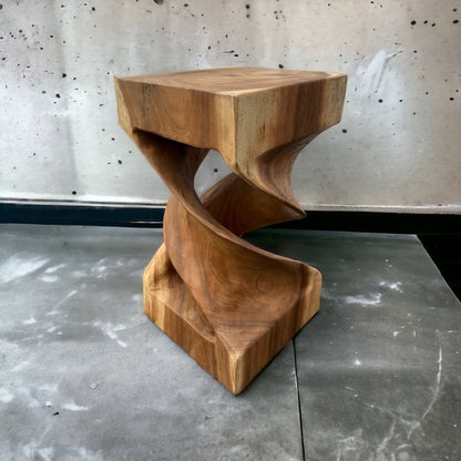 Wooden side table: handmade &amp; high-quality wooden stool (50x28x28)