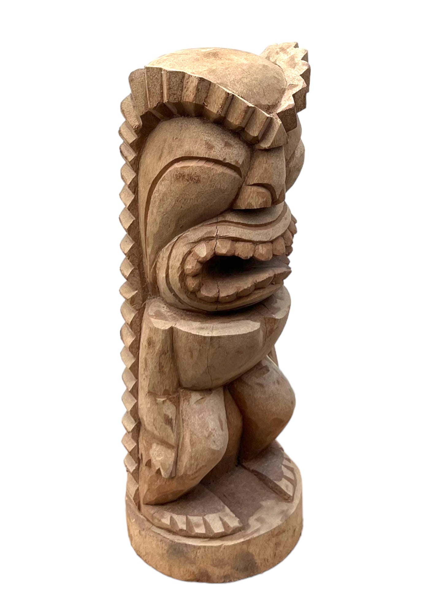 Hand-carved sculpture Tiki figure made of palm wood, 50cm - Exotic decoration, ideal for garden and indoor use