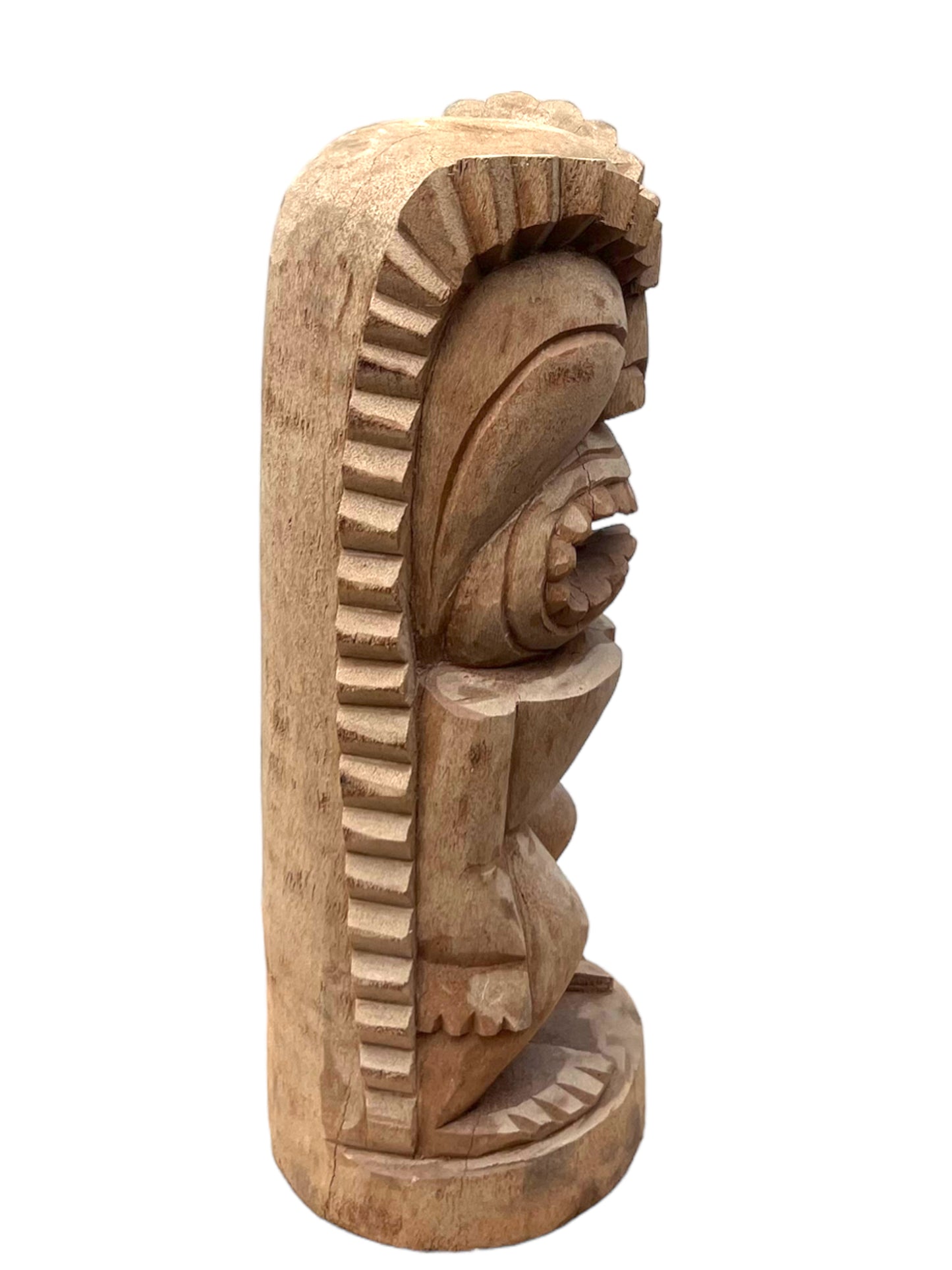 Hand-carved sculpture Tiki figure made of palm wood, 50cm - Exotic decoration, ideal for garden and indoor use