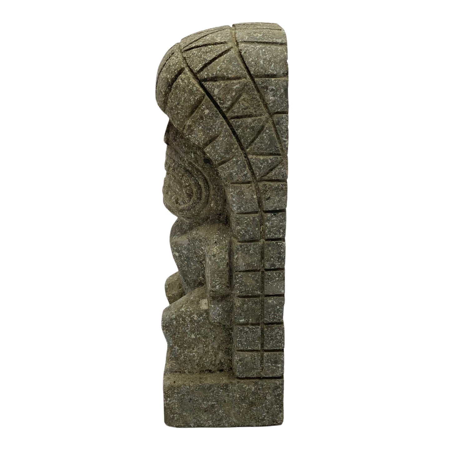 Tiki „Ku“ Figur - Garten Innenbereich Deko - Hawaii Gott des Krieges Statue - Kalkstein - 30x12,5x9 cm