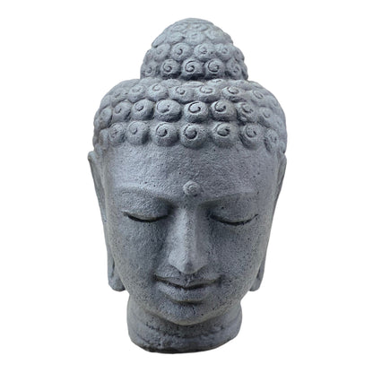 Buddha head stone 30cm sculpture statue stone figure decorative stone mixture