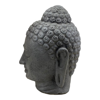 Buddha head stone 30cm sculpture statue stone figure decorative stone mixture