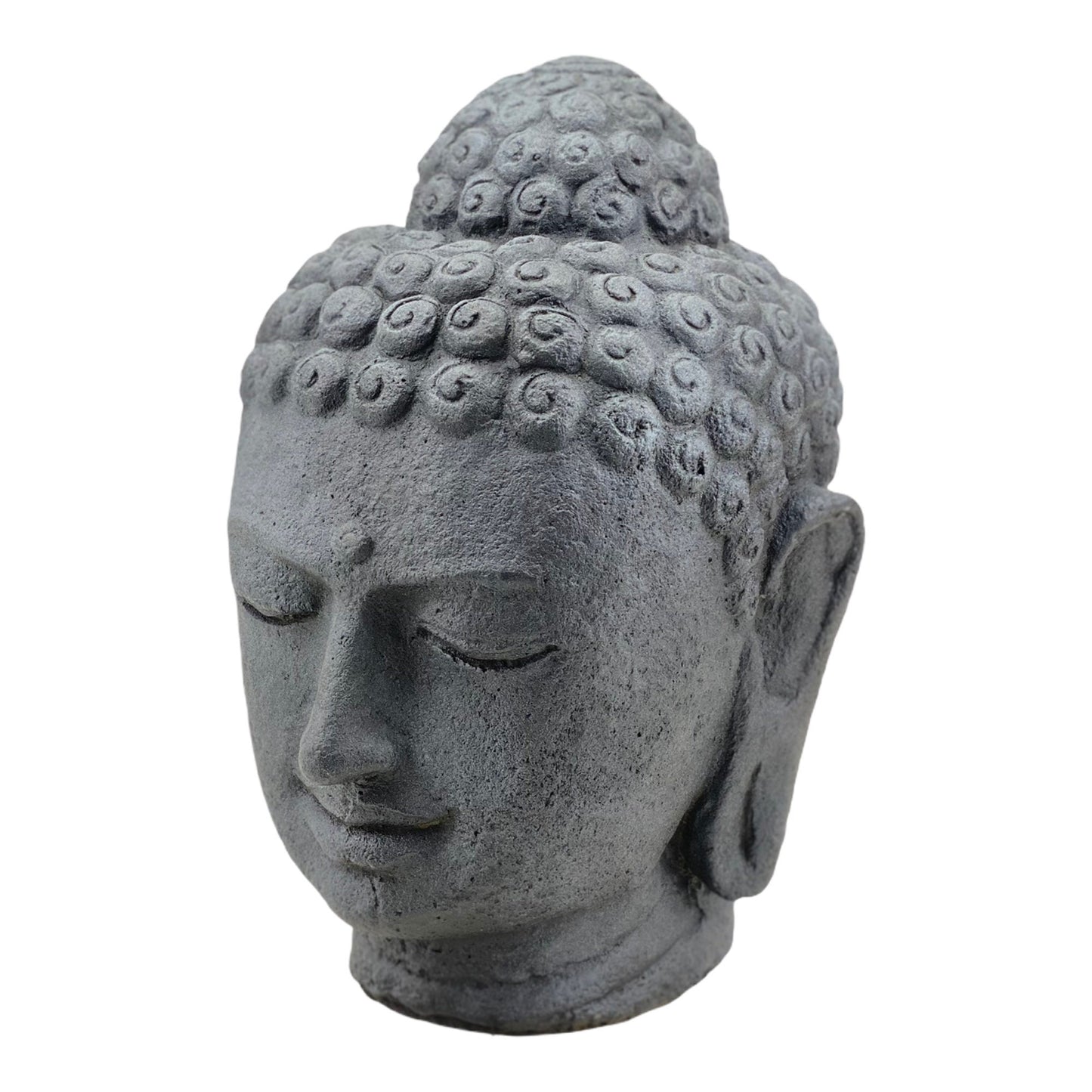 Buddha head stone 30cm sculpture statue stone figure decorative stone mixture