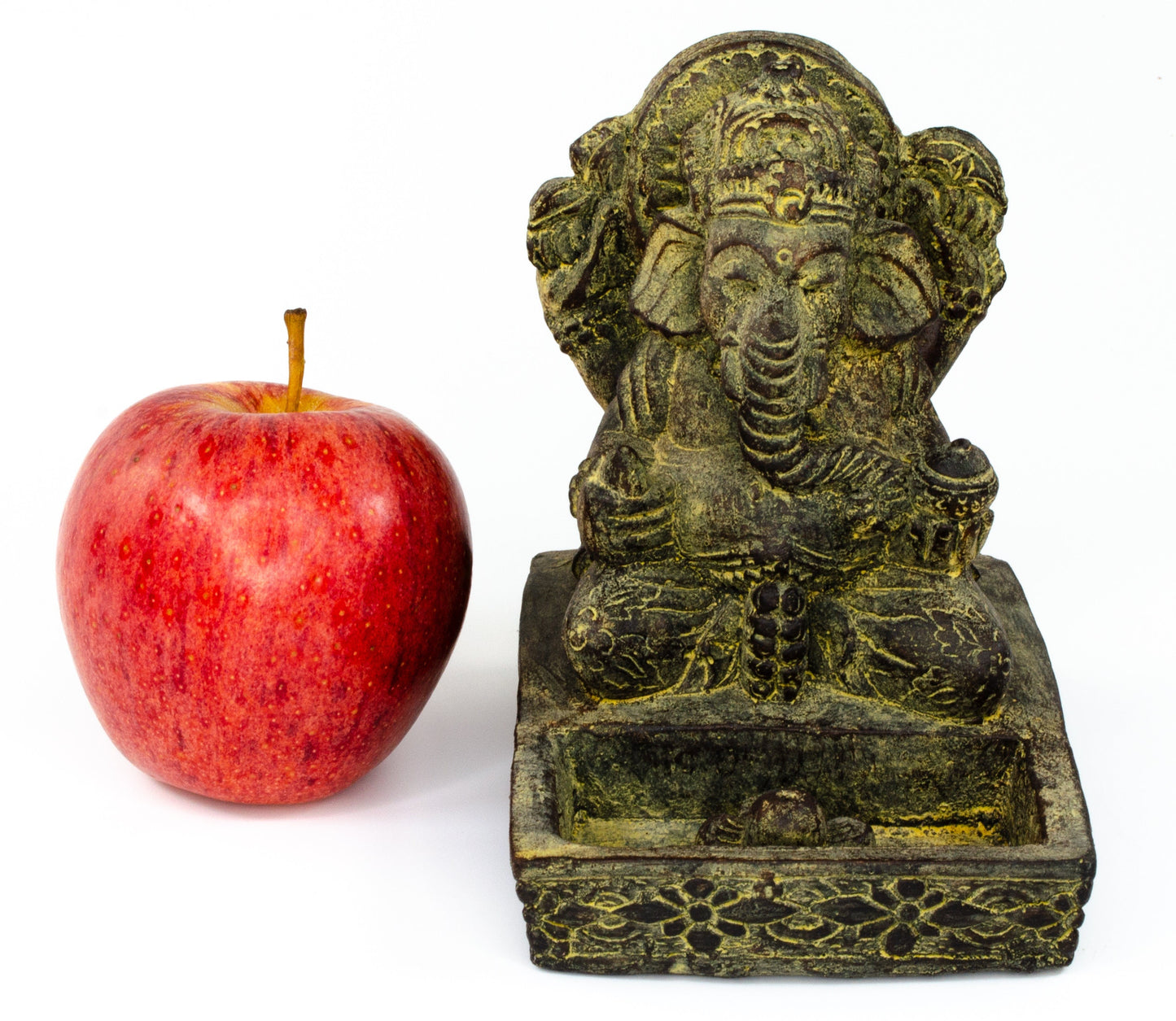 Ganesha Stone Figure Incense Stick Holder 25cm Sculpture Decorative Statue Meditation